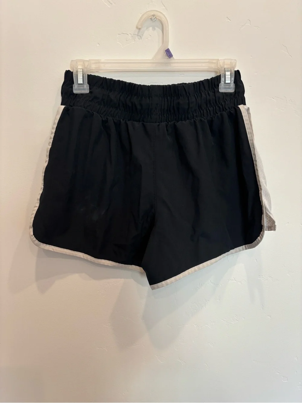 Reebok Black Athletic Shorts with White Trim